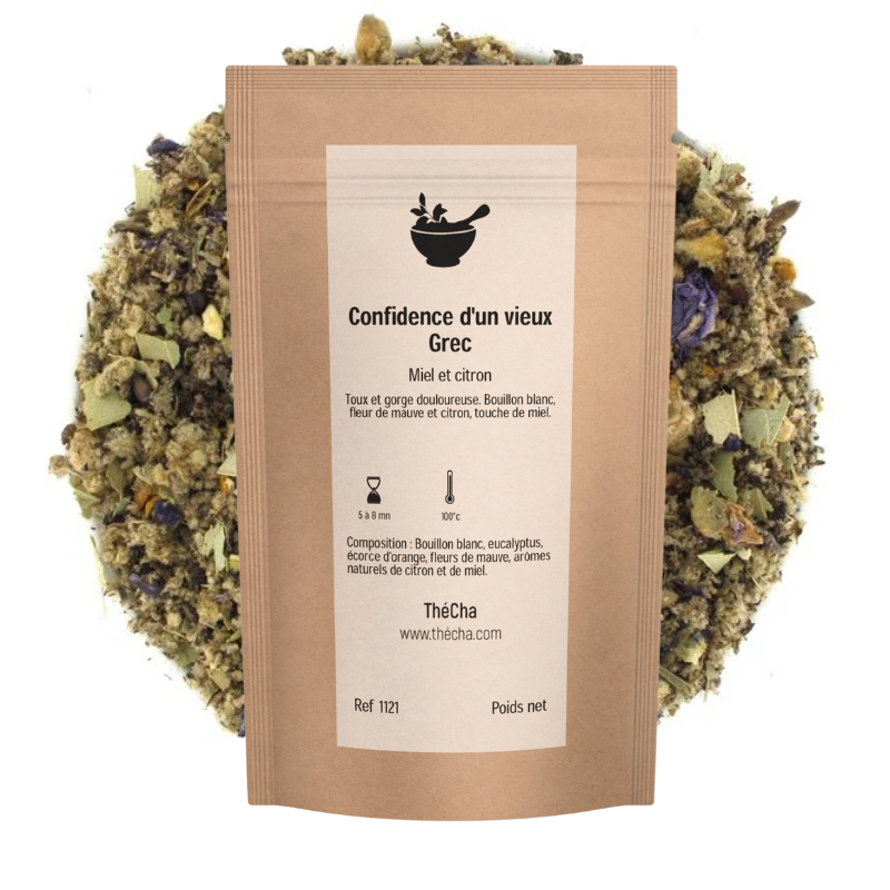 Confidence d’un Vieux Grec – Infusion grecque  Miel & Citron douceur naturelle