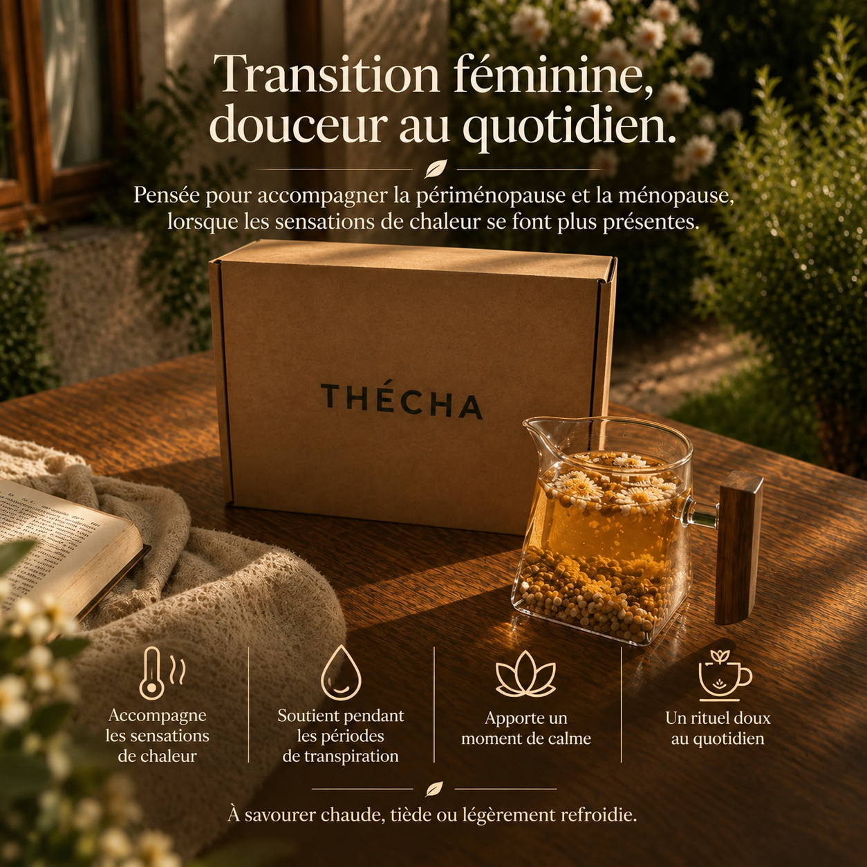 Infusion transition féminine N°8 THÉCHA –inspirée de la tradition chinoise pour accompagner les moments de changement au quotidien
