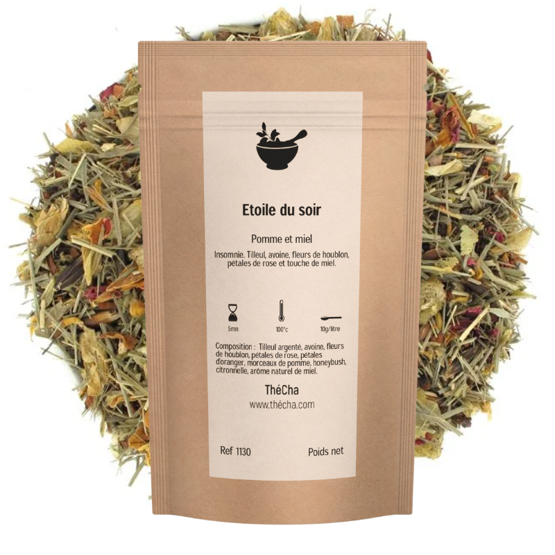Tisane Étoile du Soir – Infusion Pomme & Miel pour le Sommeil