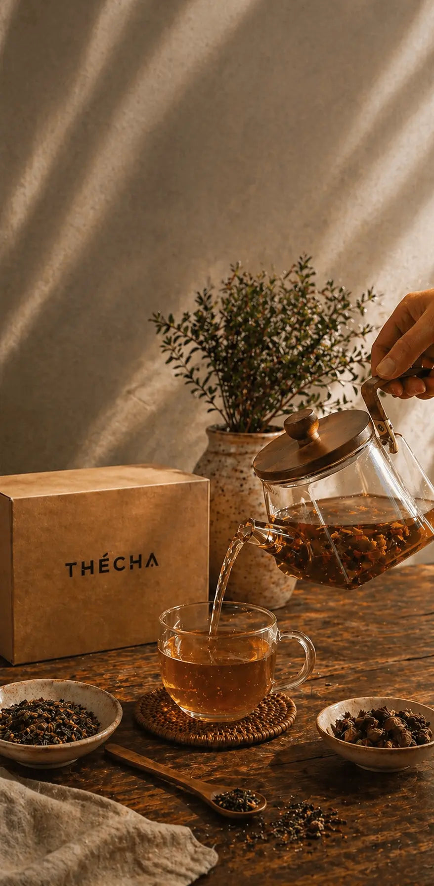 Rituel d'infusion bien-être THÉCHA – théière et tasse 
