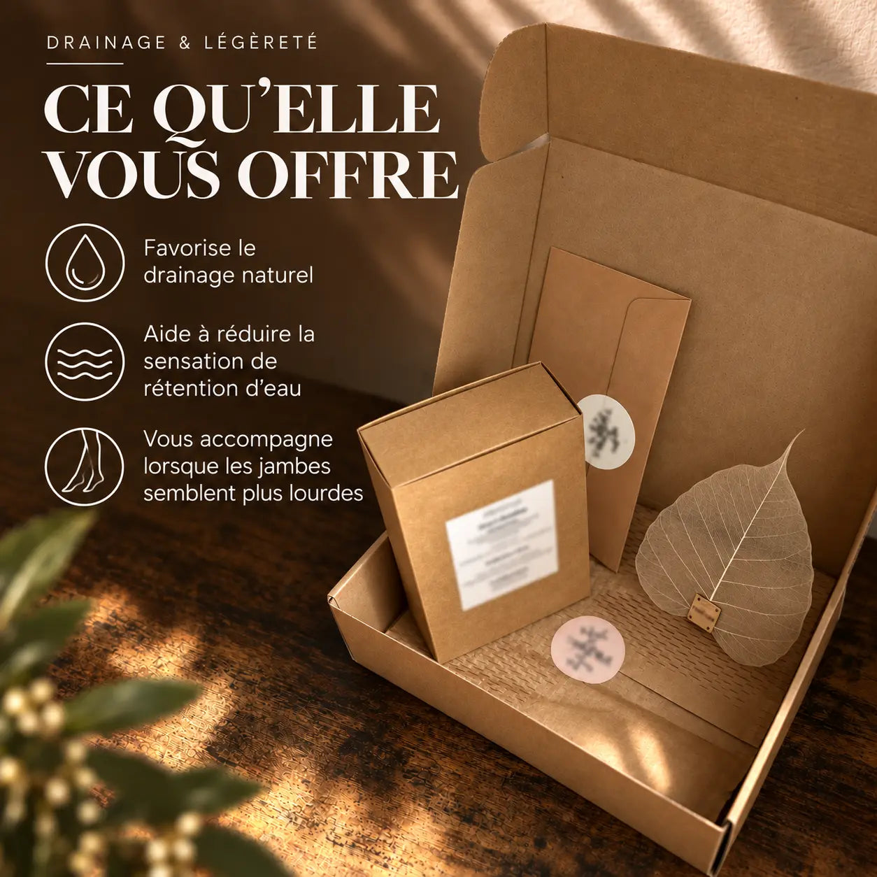Présentation du rituel bien-être proposé par l’infusion Drainage Légèreté N°9 Thécha.