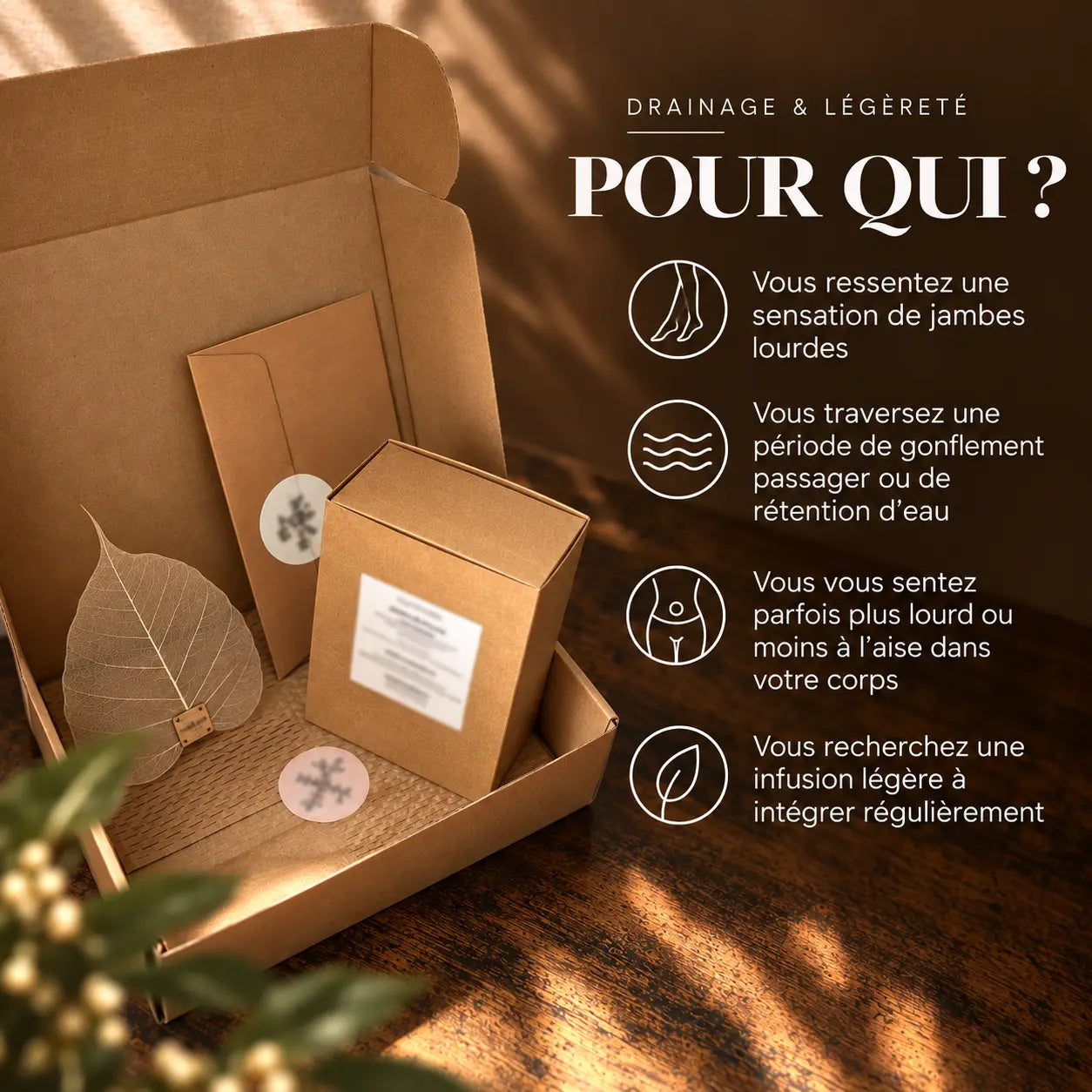 Présentation des personnes auxquelles s’adresse l’infusion Drainage Légèreté N°9 Thécha.