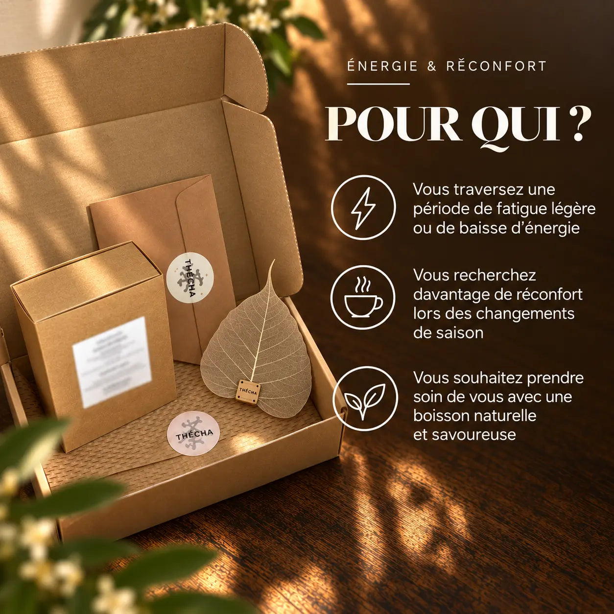 Présentation des personnes auxquelles s’adresse l’infusion Énergie Douceur N°14 Thécha.
